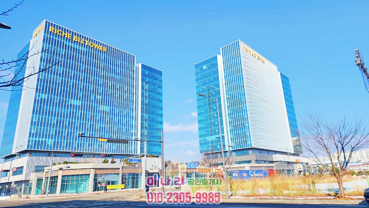 ★ 첨단지구 리채 비즈타워 지식산업센터 1층 넓은 사무실 임대 면적( 전용 45평 )